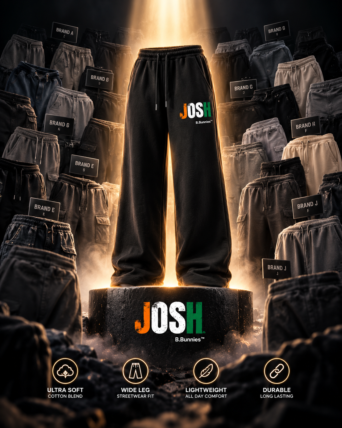 B.Bunnies sweatpants, side pocket detail