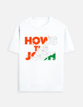 Tricolor graphic t-shirt, How's The Josh print, unisex fit