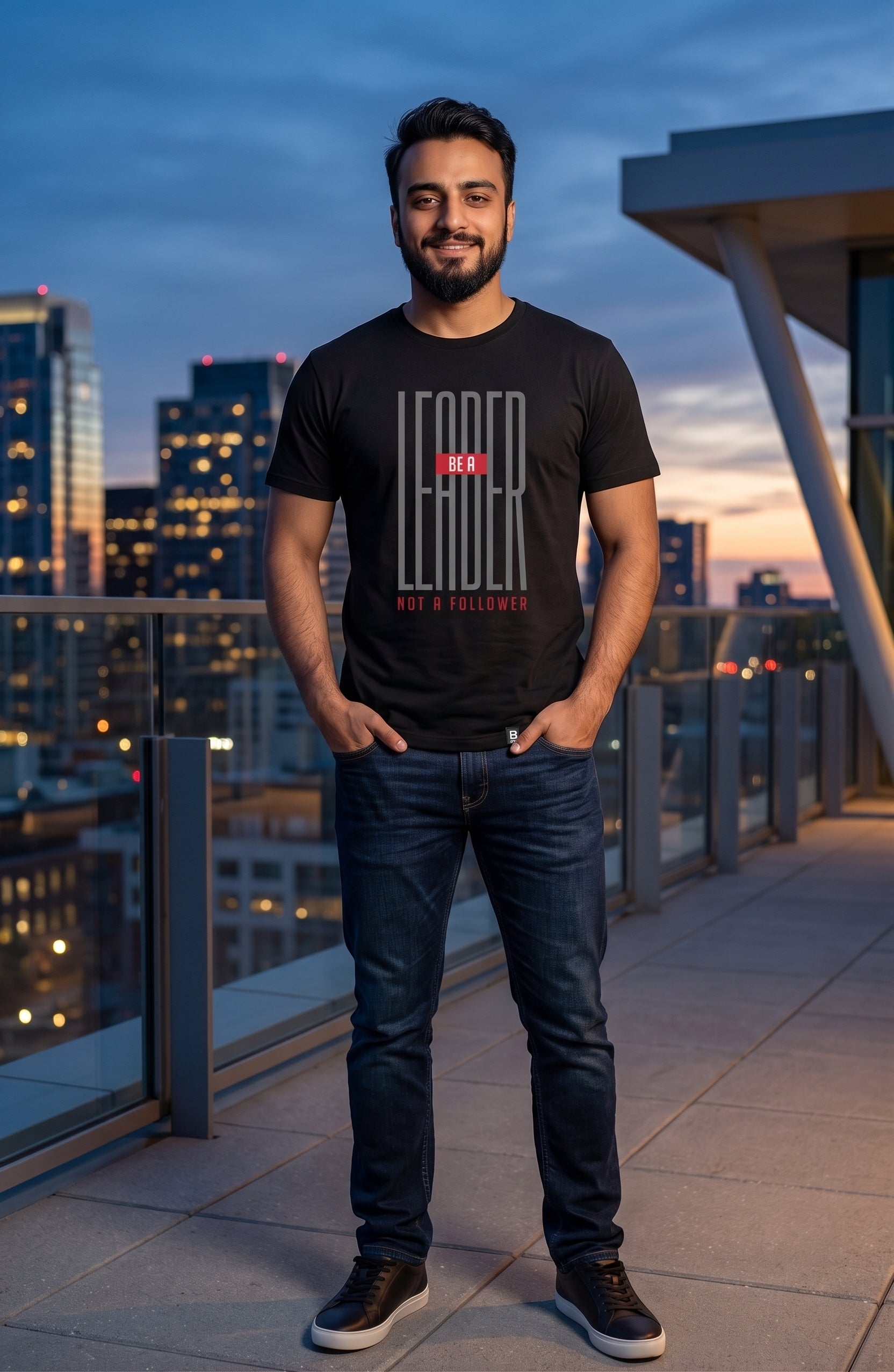 "Be A Leader Not A Follower" Graphic T-Shirt – Premium Cotton Stretch