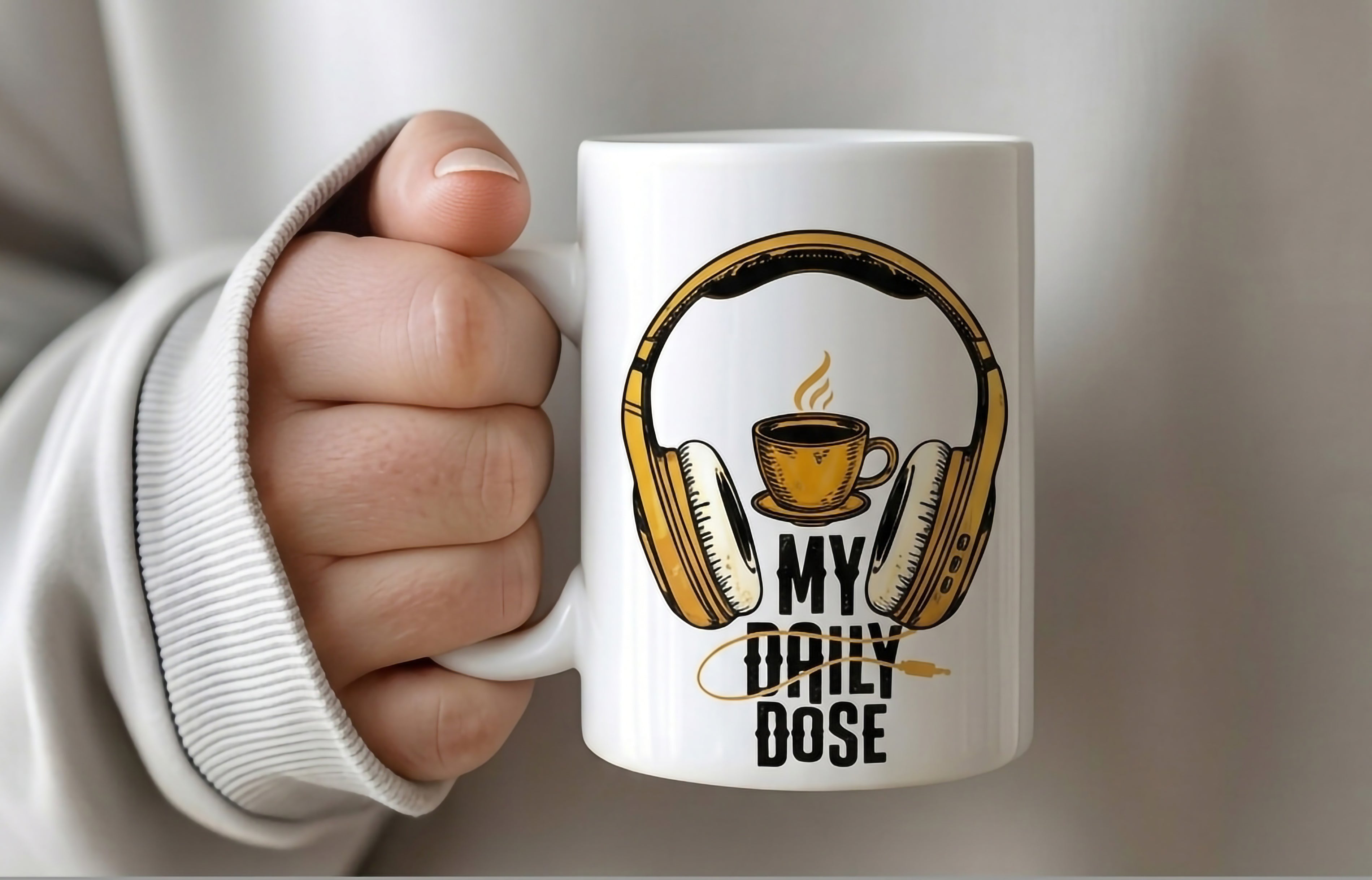 My Daily Dose Ceramic Coffee Mug | 11oz Glossy Custom Printed Mug