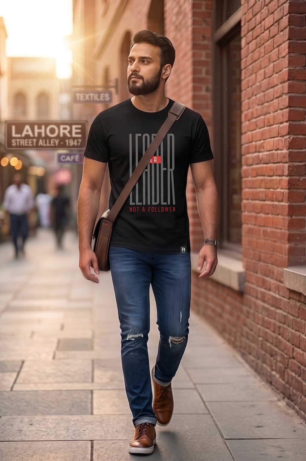 "Be A Leader Not A Follower" Graphic T-Shirt – Premium Cotton Stretch