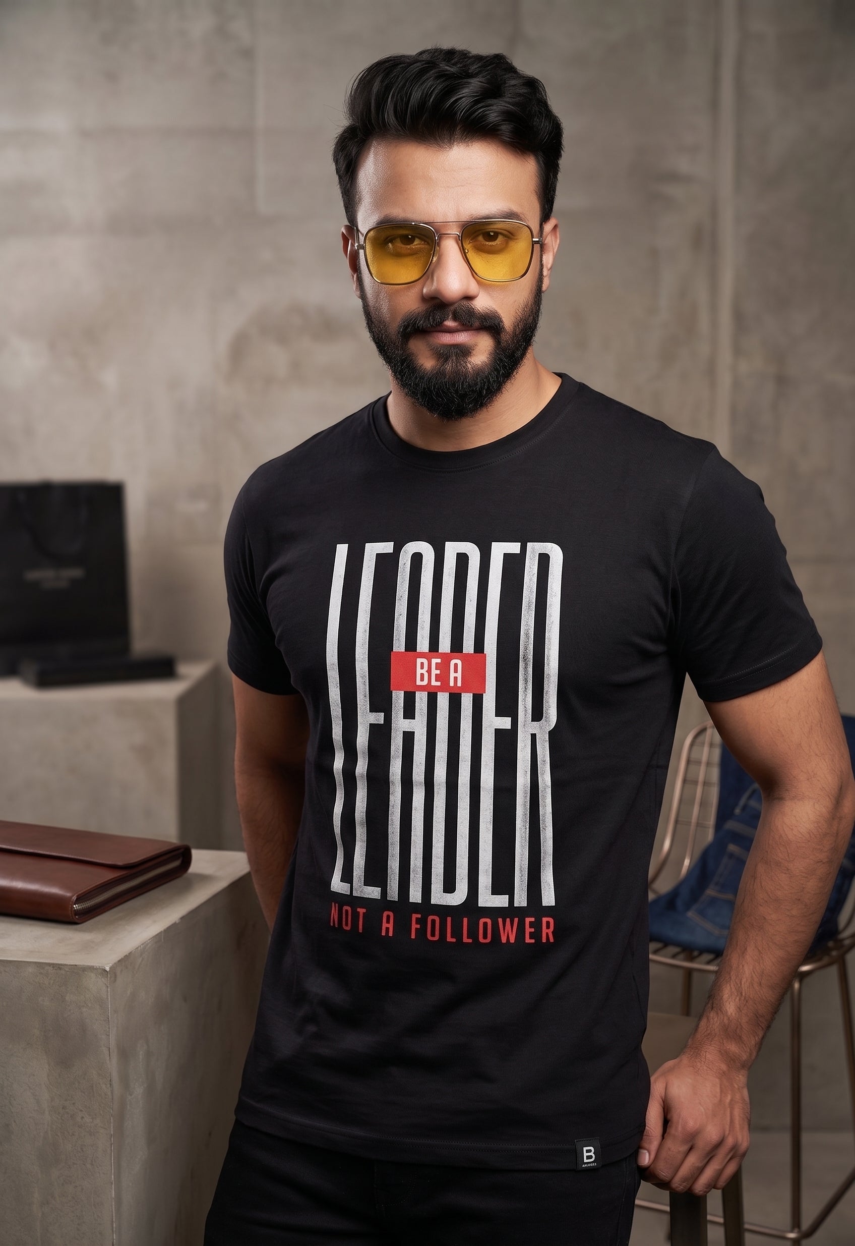 "Be A Leader Not A Follower" Graphic T-Shirt – Premium Cotton Stretch